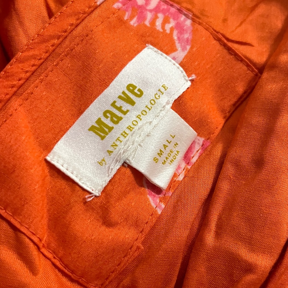 Last chance Maeve Anthro Lobster Flirty Wrap Mini Dress - Picture 5 of 16